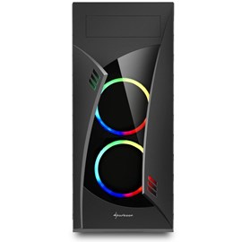 Sharkoon NIGHT SHARK RGB Pencereli Siyah E-ATX Gaming Kasa