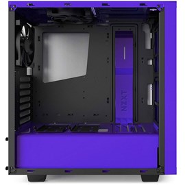 NZXT CA-S340W-W3 S340 Mat Beyaz-Mor Pencereli ATX PSUsuz Kasa