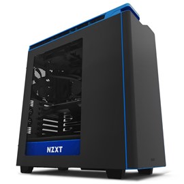 NZXT CA-H442W-M4 H440 Mat Siyah Mavi Pencereli ATX PSUsuz Kasa