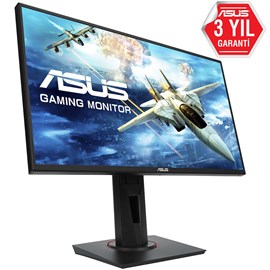 Asus VG258QR 24.5 0.5ms 165Hz G-SYNC FreeSync Full HD HDMI DP DVI Oyuncu Monitörü