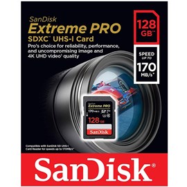 SanDisk SDSDXXY-128G-GN4IN Extreme Pro 128GB SDXC UHS-I U3 V30 Bellek Kartı 170/90Mb