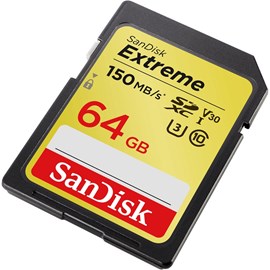 SanDisk SDSDXV6-064G-GNCIN Extreme SD 64GB SDXC UHS-I U3 V30 150MB Bellek Kartı