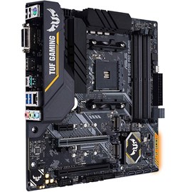 Asus TUF B450M-PRO GAMING DDR4 Çift M.2 HDMI DVI Aura LED 16x AM4 mATX