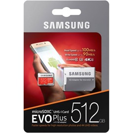 Samsung MB-MC512GA/EU Evo Plus 512GB microSDXC UHS-1 C10 100MB Bellek Kartı