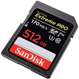 SanDisk SDSDXXY-512G-GN4IN Extreme Pro 512GB SDXC UHS-I U3 V30 Bellek Kartı 170/90Mb