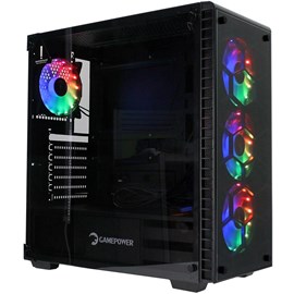 Gamepower Horizon Tempered Glass 4x RGB Fan Gaming E-ATX Kasa PSUsuz