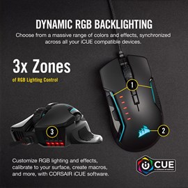 Corsair CH-9302211-EU GLAIVE RGB PRO Optik Gaming Mouse - Siyah