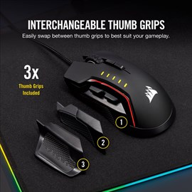 Corsair CH-9302211-EU GLAIVE RGB PRO Optik Gaming Mouse - Siyah