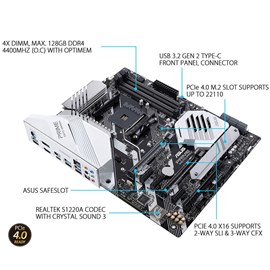 Asus PRIME X570-PRO DDR4 Çift M.2 HDMI PCIe 4.0 16x AM4 ATX