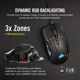 Corsair CH-9302311-EU GLAIVE RGB PRO Alüminyum Optik Gaming Mouse