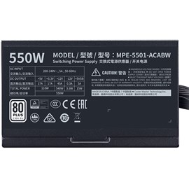 Cooler Master MPE-5501-ACABW-EU 550W MWE 80+ White Aktif PFC PSU