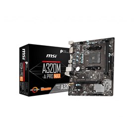 MSI A320M-A PRO MAX AM4 DDR4 3200(OC) DVI HDMI M.2 USB3.2 Matx