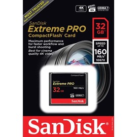 SanDisk SDCFXPS-032G-X46 Extreme PRO CompactFlash 32GB Bellek Kartı 160MB/sn