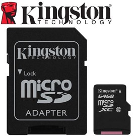 Kingston SDCX10/64GB 64GB microSDXC UHS-I Class 10 Bellek Kartı