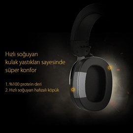 Asus TUF GAMING H3 Gun Metal Sanal 7.1 Oyuncu Kulaklığı PC PS4 XBox Mobil