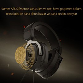 Asus TUF GAMING H3 Gun Metal Sanal 7.1 Oyuncu Kulaklığı PC PS4 XBox Mobil