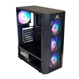 PowerBoost VK-P1900B 500w USB 3.0 ATX, Mesh, Ring Fixed Rainbow fan siyah Kasa