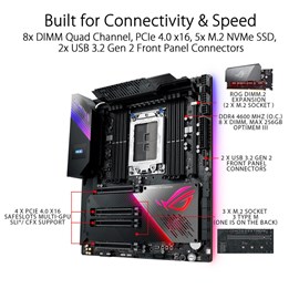 Asus ROG ZENITH II EXTREME TRX40 DDR4 Beş M.2 Wi-Fi 6 ESS SABRE 16x sTRX4 E-ATX