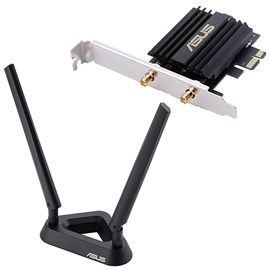 Asus PCE-AX58BT AX3000 Dual Band PCI-E WiFi 6 (802.11ax) Bluetooth 5.0 Adaptör