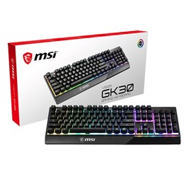 Msi Vigor GK30 Mekanik Hisli Usb Kablolu RGB Aydınlatmalı Türkçe Q Klavye Siyah