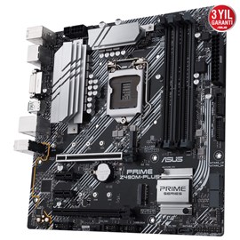 ASUS PRIME Z490M-PLUS 4400MHz(OC) DDR4 Soket 1200 M.2 DP HDMI DVI mATX Anakart