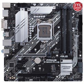 ASUS PRIME Z490M-PLUS 4400MHz(OC) DDR4 Soket 1200 M.2 DP HDMI DVI mATX Anakart