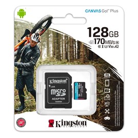 Kingston Canvas Go Plus SDCG3/128GB 128 GB Micro SDXC Class 10 UHS-I Hafıza Kartı + Adaptör