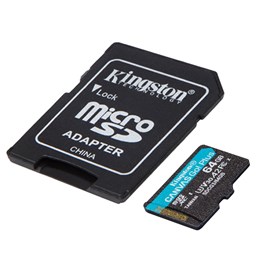 Kingston Canvas Go Plus SDCG3/64GB 64 GB Micro SDXC Class 10 UHS-I Hafıza Kartı + Adaptör