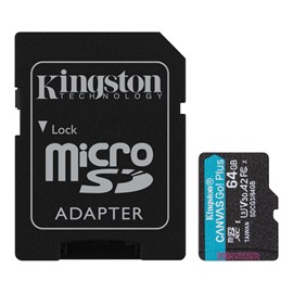 Kingston Canvas Go Plus SDCG3/64GB 64 GB Micro SDXC Class 10 UHS-I Hafıza Kartı + Adaptör