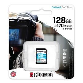 Kingston Canvas Go Plus SDG3/128GB SDXC UHS-I Class 10 Hafıza Kartı