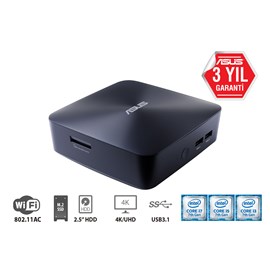 Asus UN65U-M3401M Intel Core i3 7100U 4GB 1TB Freedos Mini PC