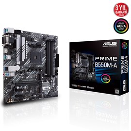 ASUS PRIME B550M-A 4600MHz(OC) DDR4 Soket AM4 M.2 HDMI VGA DVI mATX Anakart