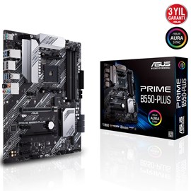 ASUS PRIME B550-PLUS 4600MHz(OC) DDR4 Soket AM4 M.2 DP HDMI ATX Anakart