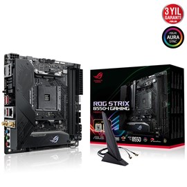 ASUS ROG STRIX B550-I GAMING 5000MHz(OC) DDR4 Soket AM4 Wi-Fi M.2 HDMI DP Mini-ITX Anakart