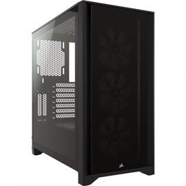 Corsair iCUE 4000X RGB CC-9011204-WW USB 3.1 Temperli Cam Siyah E-ATX Mid-Tower Gaming Kasa