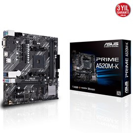 ASUS PRIME A520M-K 4600MHz(OC) DDR4 Soket AM4 M.2 HDMI VGA mATX Anakart
