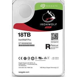 SEAGATE IRONWOLF PRO 18 TB 7200RPM 256MB SATA3 300TB/Y RV NAS (ST18000NE000)