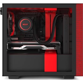 NZXT H210i CA-H210I-BR USB 3.1 Temperli Cam Mat Siyah/Kırmızı Mini-ITX Mini-Tower Kasa