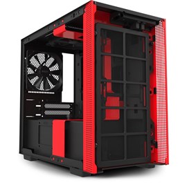 NZXT H210i CA-H210I-BR USB 3.1 Temperli Cam Mat Siyah/Kırmızı Mini-ITX Mini-Tower Kasa