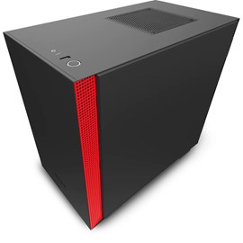 NZXT H210i CA-H210I-BR USB 3.1 Temperli Cam Mat Siyah/Kırmızı Mini-ITX Mini-Tower Kasa