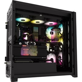 CORSAIR CC-9011212-WW iCUE 5000X RGB Tempered Glass Siyah Mid Tower Kasa