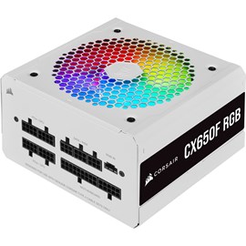 Corsair CP-9020226-EU CX650F RGB 650 Watt Tam Modüler 80+ Bronz Güç Kaynağı Beyaz