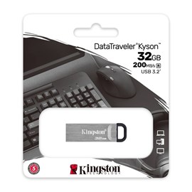 Kingston DataTraveler Kyson DTKN/32GB 32GB 200MB/s okuma USB 3.2 Flash Bellek