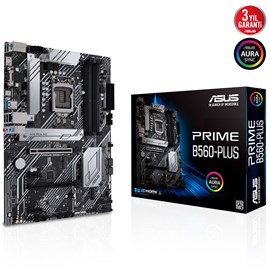 ASUS PRIME B560-PLUS 4600MHz(OC) DDR4 Soket 1200 M.2 HDMI DP DVI ATX Anakart