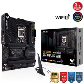 Asus TUF Gaming Z590-PLUS WIFI Intel Z590 Soket 1200 DDR4 5133(OC)MHz ATX Gaming Anakart