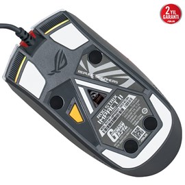 Asus ROG Strix Impact II Gundam Edition Kablolu RGB Oyuncu Mouse Mavi - Beyaz