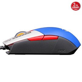 Asus ROG Strix Impact II Gundam Edition Kablolu RGB Oyuncu Mouse Mavi - Beyaz