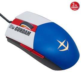 Asus ROG Strix Impact II Gundam Edition Kablolu RGB Oyuncu Mouse Mavi - Beyaz