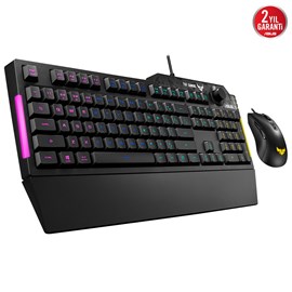 Asus TUF Gaming Combo K1-M3 TR Q RGB USB Kablolu Klavye Mouse Set 