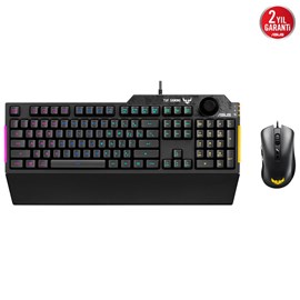 Asus TUF Gaming Combo K1-M3 TR Q RGB USB Kablolu Klavye Mouse Set 